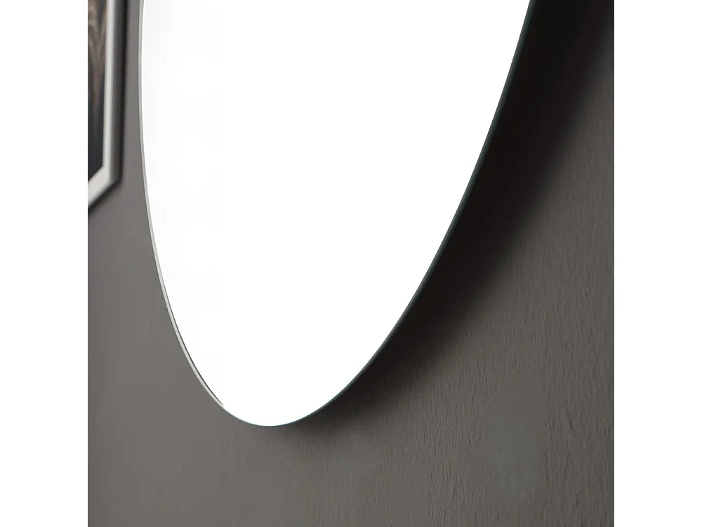 Armoire De Toilette Avec Vasque Murale Gris Anthracite Miroir Rond | Riva