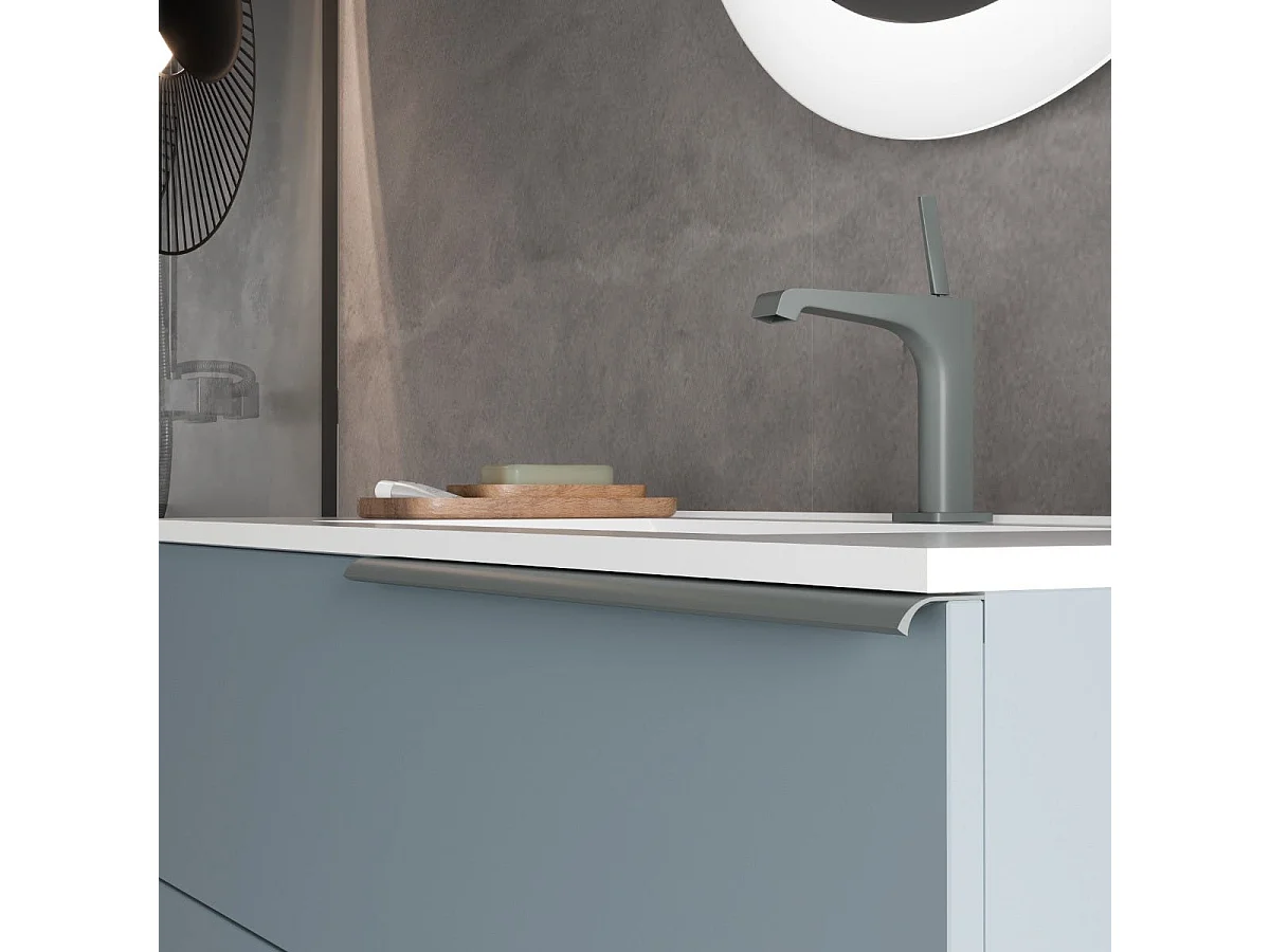 Meuble De Salle De Bain Sur Pied Avec Lavabo 100Cm Avec 3 Tiroirs Et Miroir| New York