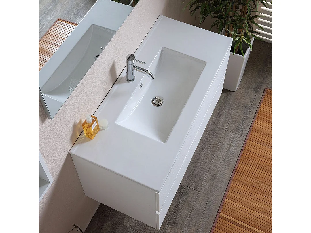 Armoire De Toilette Avec Lavabo Intégré 120 Cm Avec Miroir | Berlin