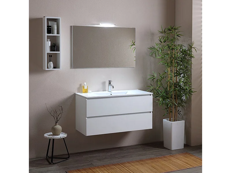 Armoire De Toilette Avec Lavabo Intégré 120 Cm Avec Miroir | Berlin