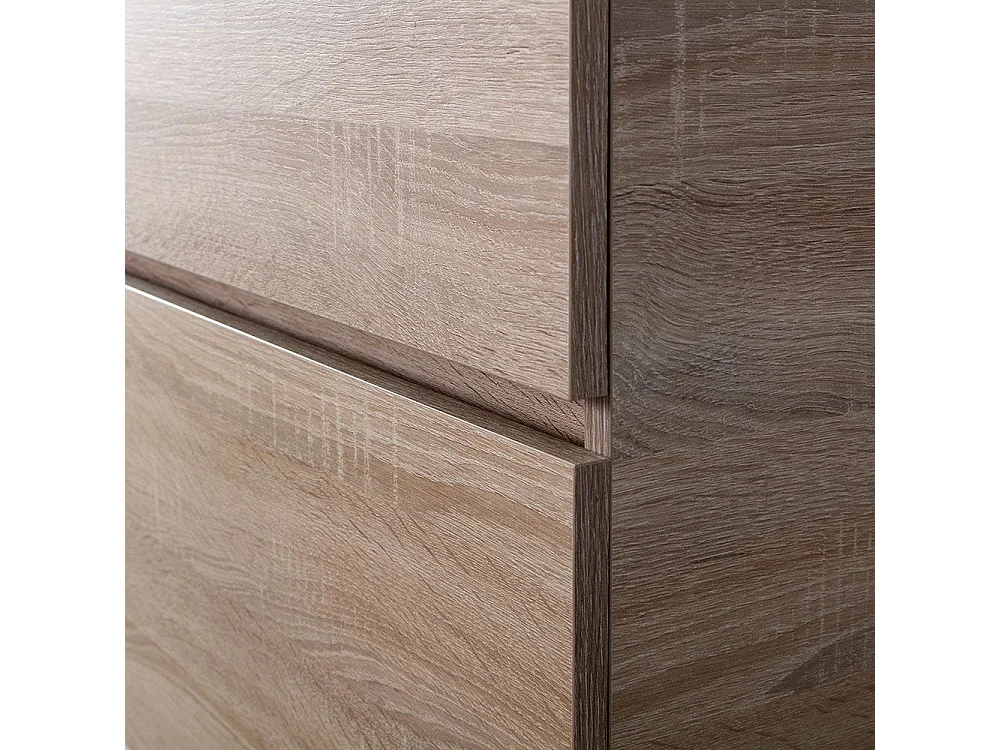 Meuble De Salle De Bains De 120 Cm Avec Double Lavabo En Chêne Well Suspendu | Sole