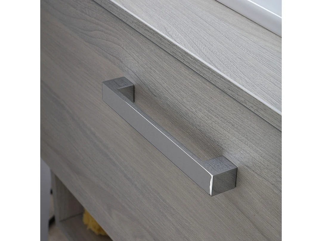 Armoire Murale 80Cm Chêne Gris Avec Lavabo Au Dessus | Lotto