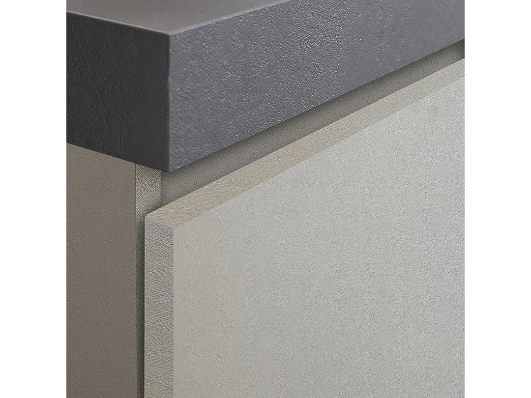 Meuble De Salle De Bains 120Cm Gris Perle Avec Double Vasque À Poser | Valentina