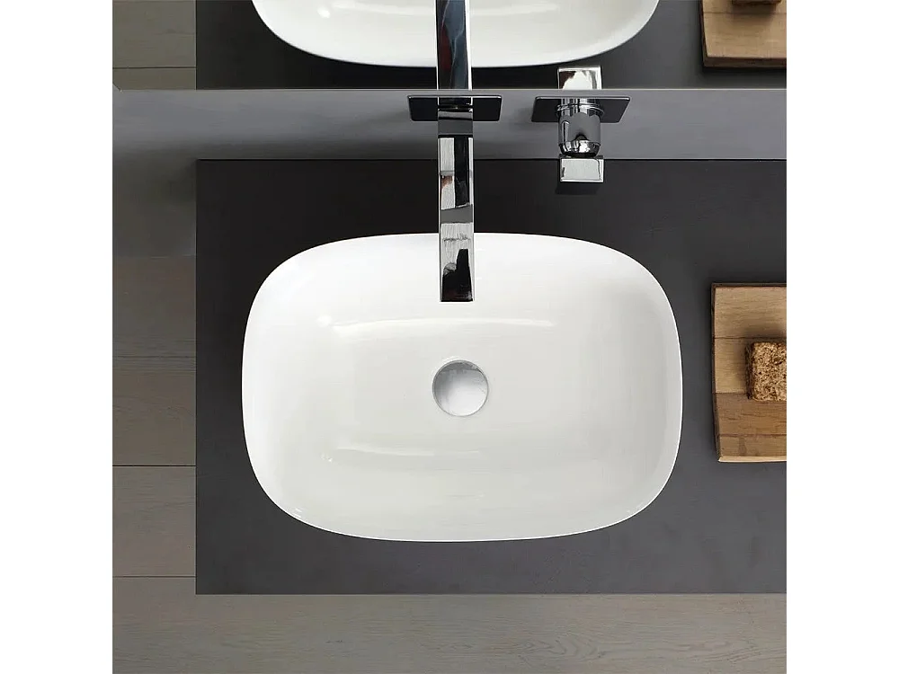 Meuble De Salle De Bains 120Cm Gris Perle Avec Double Vasque À Poser | Valentina