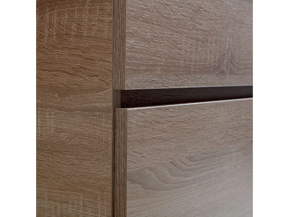 Meuble De Salle De Bain Suspendu 100 Cm En Bois De Chêne | Sole