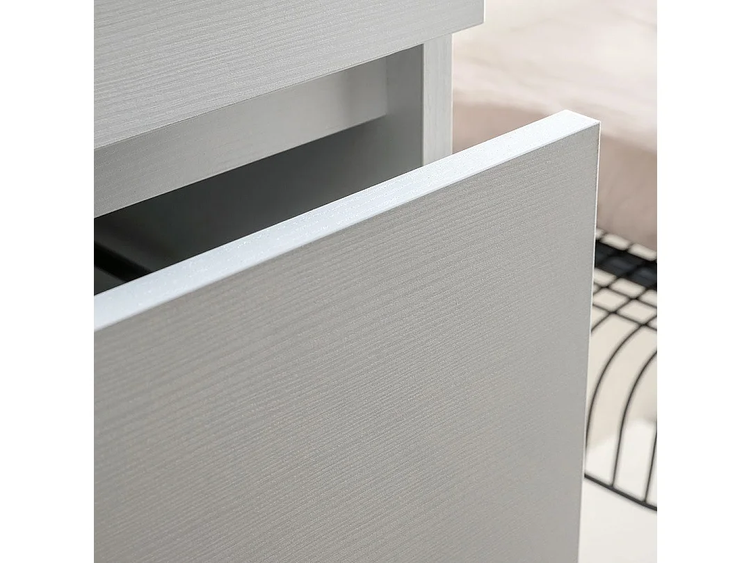 Meuble De Salle De Bain Suspendu 80Cm Avec Lavabo Et Miroir 80X110 | Sole