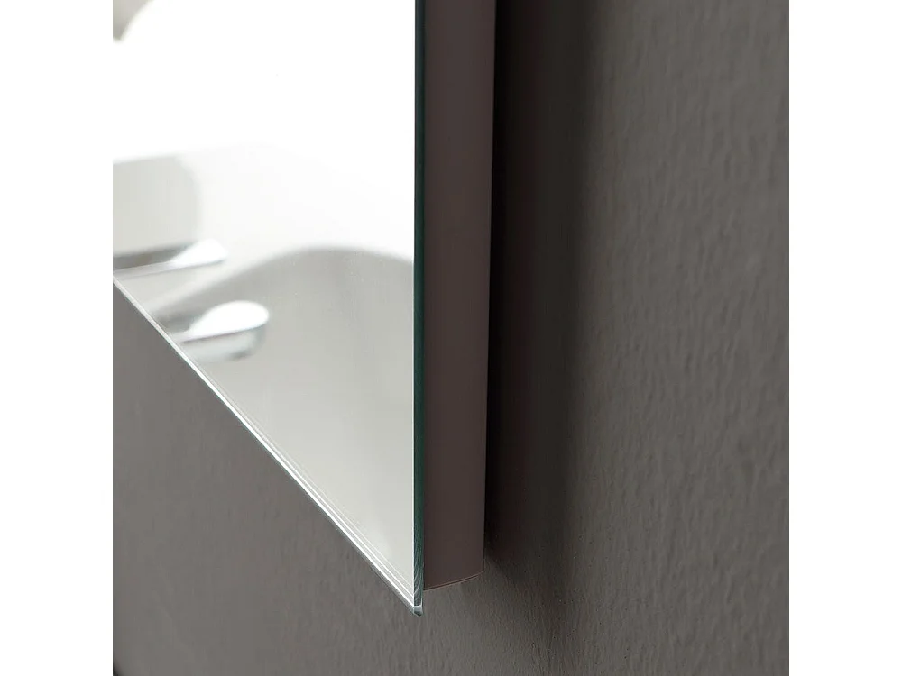 Armoire De Toilette Suspendue Courbe Cm102 Laqué Blanc Lavabo Et Miroir | Riva