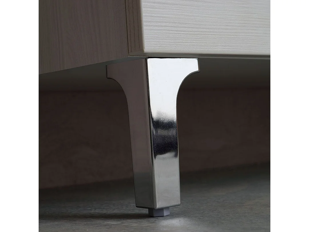 Meuble De Salle De Bains Au Sol 85 Cm Chêne Blanc Effet Bois | Rimini