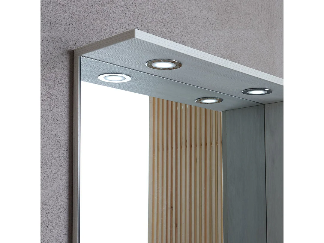 Meuble De Salle De Bains Au Sol 85 Cm Chêne Blanc Effet Bois | Rimini