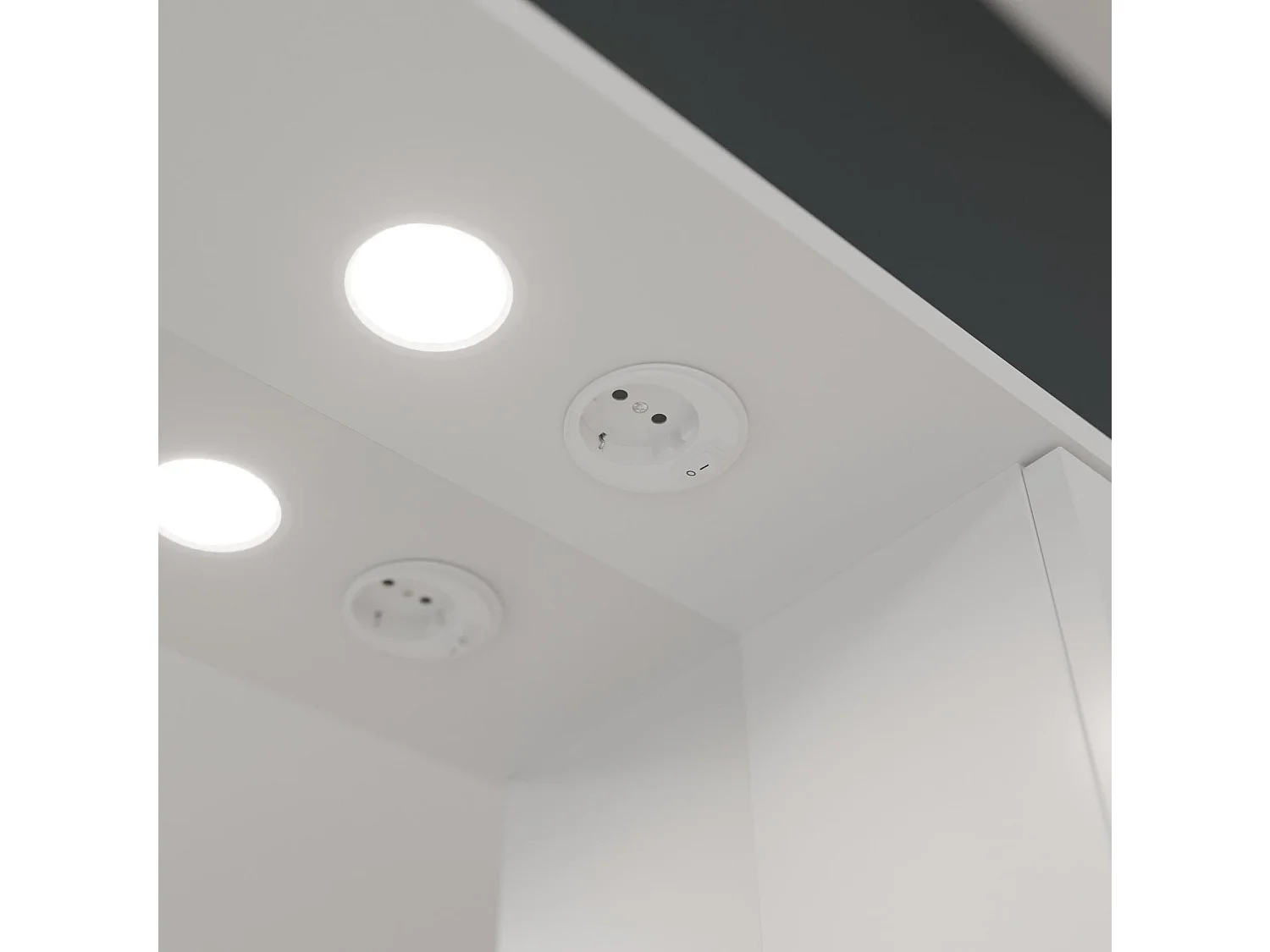 Armoire De Toilette 75 Cm 2 Portes Et Meuble Haut En Blanc Brillant | Easy