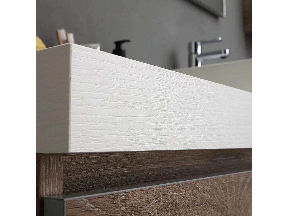 Meuble Modulable De Salle De Bains Lavabo Carré 120 Cm | Valentina