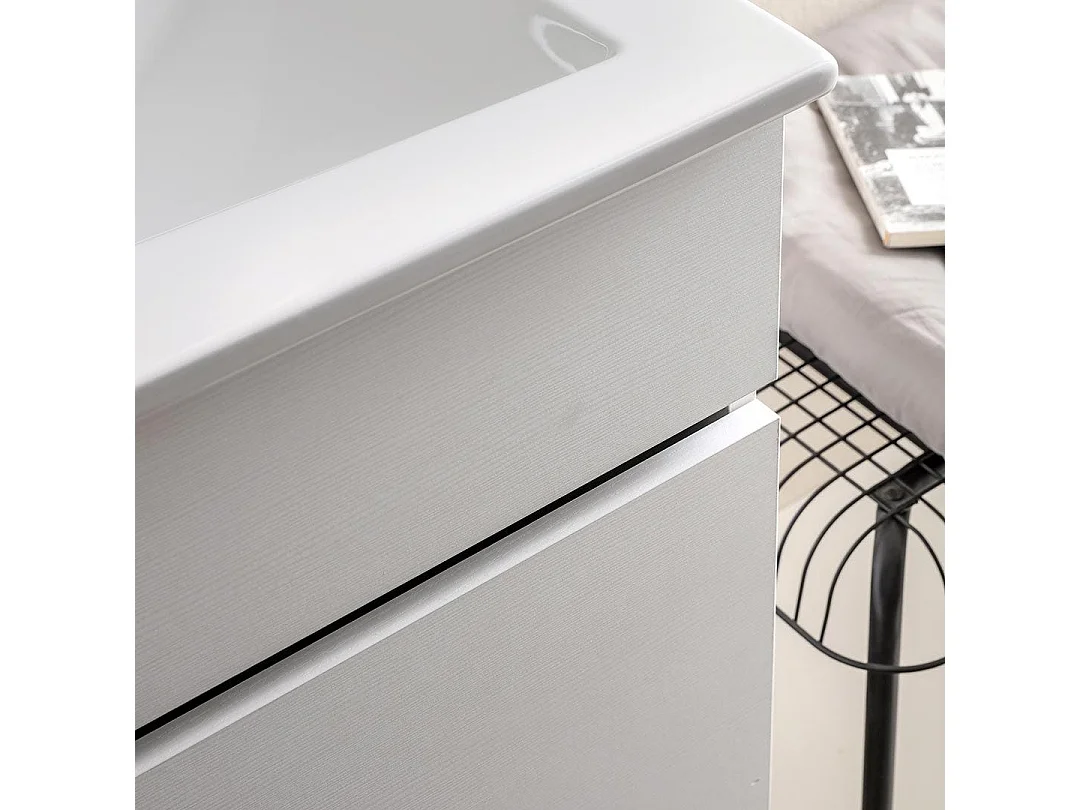 Meuble De Salle De Bain Moderne Weiss De 120 Cm Avec Double Lavabo | Sole