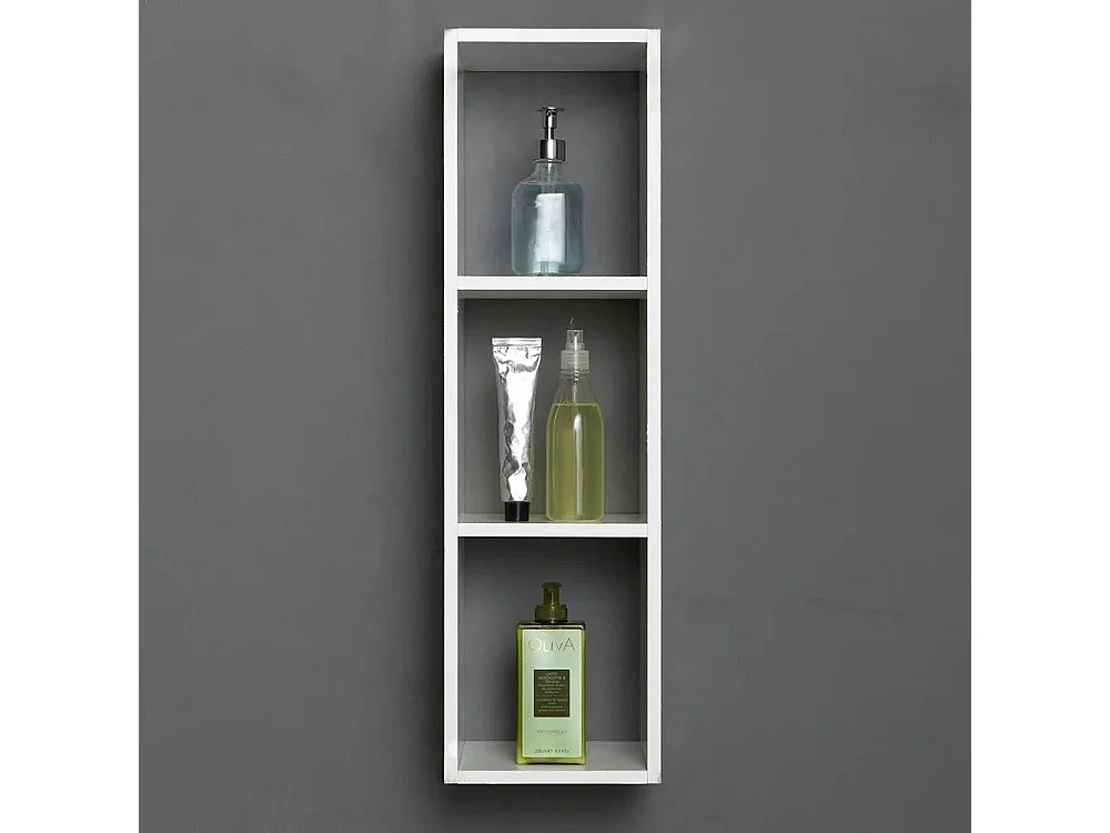 Meuble De Salle De Bain Suspendu 180Cm En Chêne Avec Plateau Blanc | Valentina