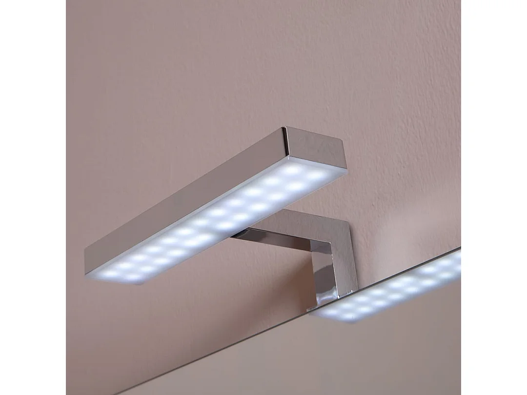 Meuble De Salle De Bains Double Lavabo Avec Miroir 120 Cm Orme