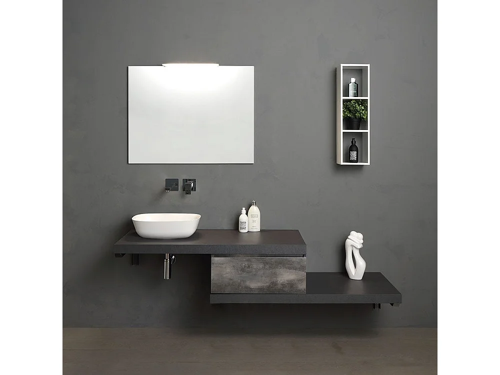 Meuble De Salle De Bains Suspendu 180 Cm Serie Modulable | Valentina