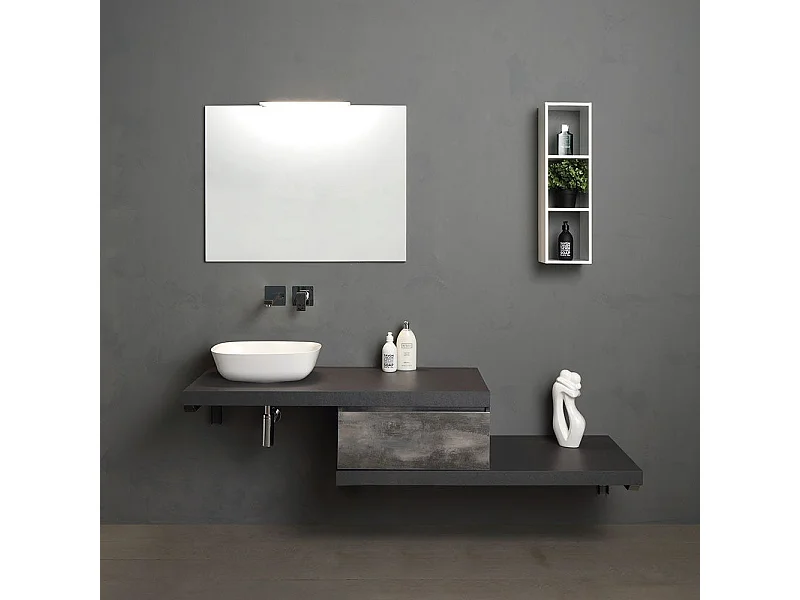 Meuble De Salle De Bains Suspendu 180 Cm Serie Modulable | Valentina