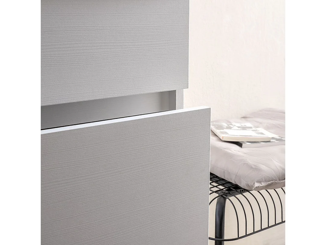 Meuble De Salle De Bain Suspendu 100 Cm Avec Tiroir Blanc Effect Bois | Sole