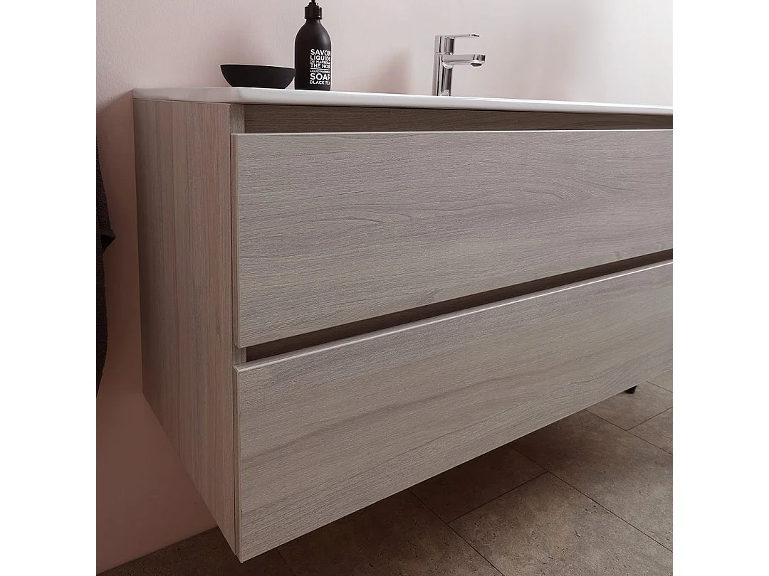 Armoire De Toilette Murale Avec Lavabo Intégré Et Miroir Série Berlin 120 Cm