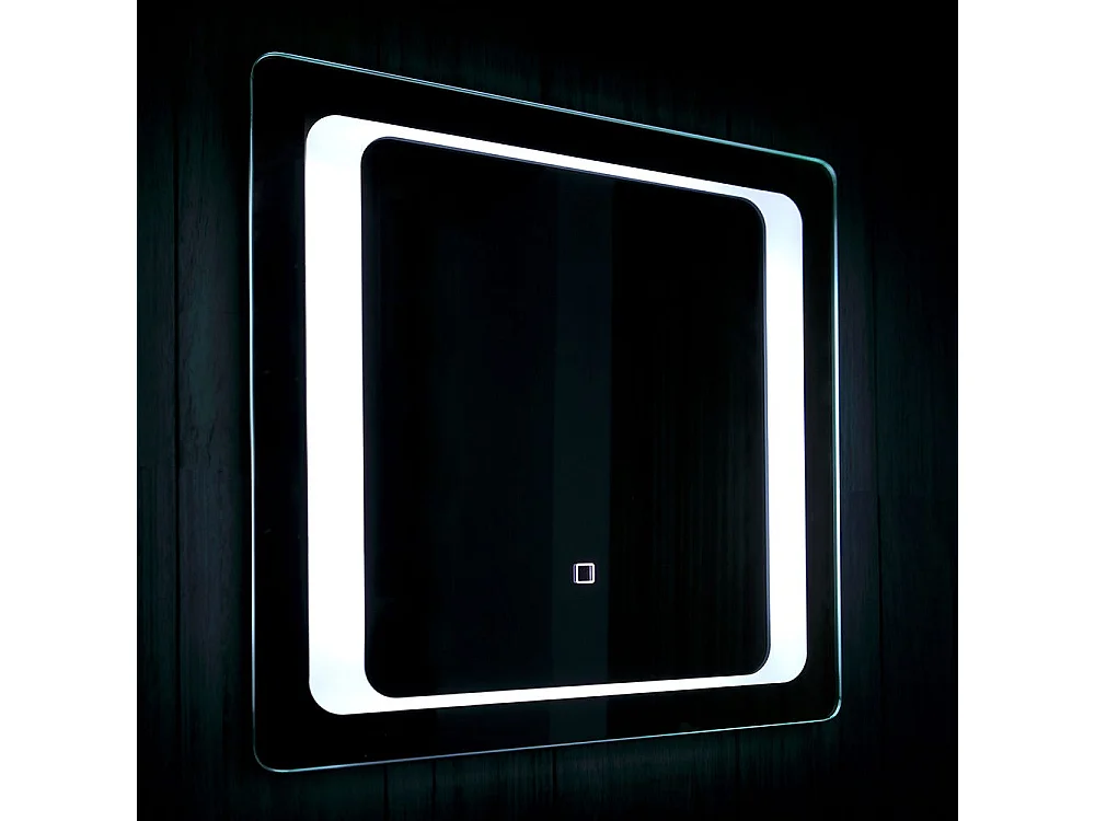 Meuble De Salle De Bain Suspendu 75 Cm Noyer Foncé Et Miroir Led Tactile | Siena