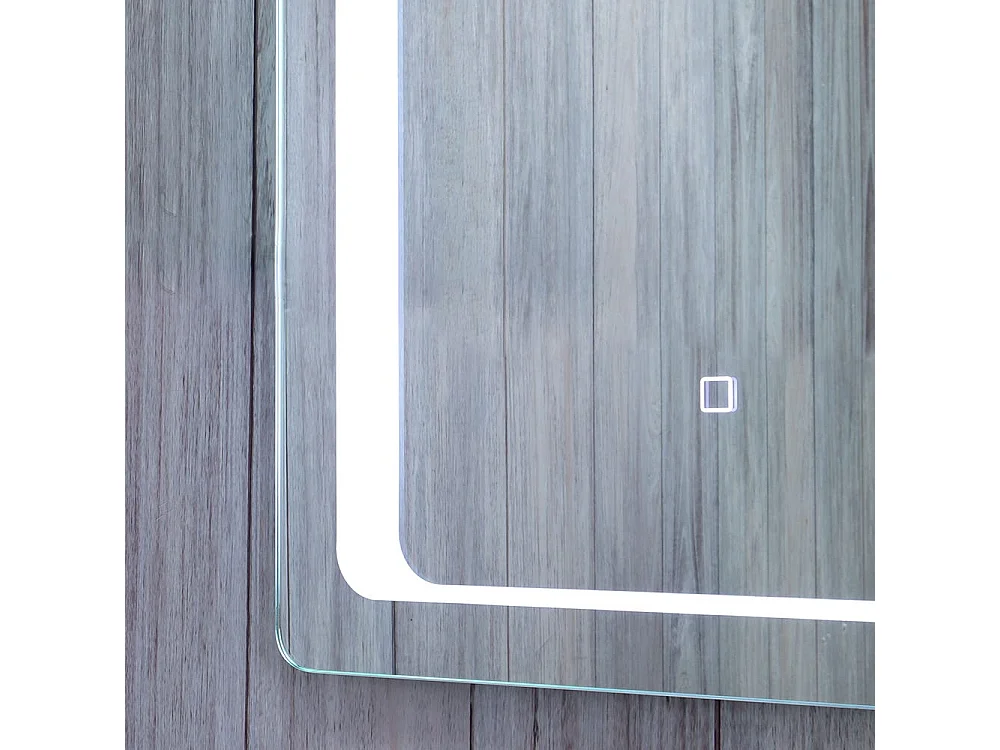 Meuble De Salle De Bain Suspendu 75 Cm Noyer Foncé Et Miroir Led Tactile | Siena