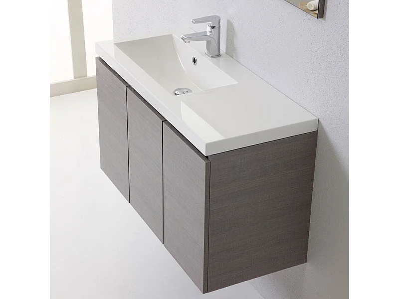 Mobilier De Salle De Bains De 90 Cm Gauche Avec 3 Portes | Manhattan