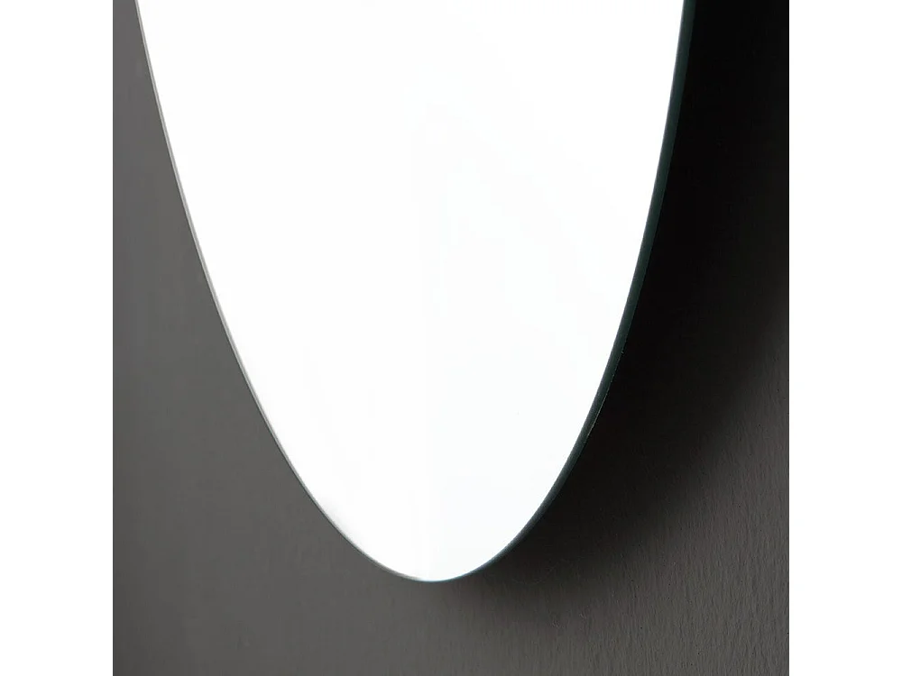 Armoire De Toilette Suspendue Cintrée 62 Cm Gris Brillant Miroir Rond | Riva