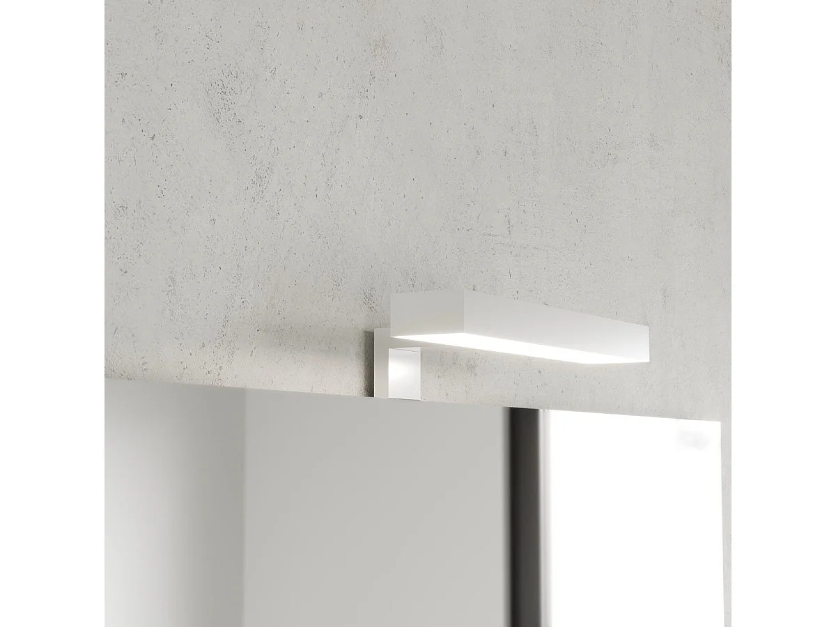 Meubles De Salle De Bains Suspendus 100Cm Bleu Clair, Lavabo Et Miroir Avec Lampe | New York