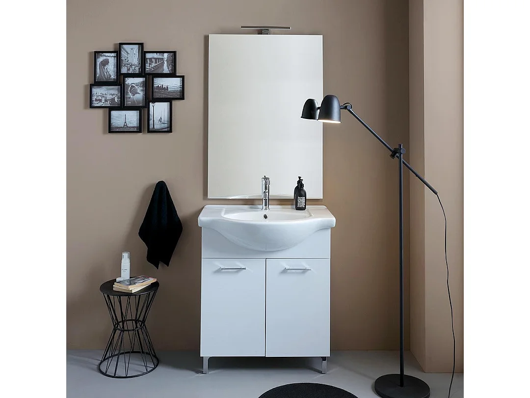 Meuble De Salle De Bains Au Sol 75Cm Blanc Export | Rimini
