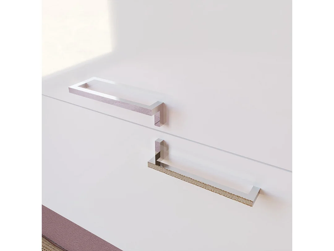 Armoire De Toilette Murale 80Cm Blanche, Lavabo Noir Mat, Miroir À Led | Hollywood