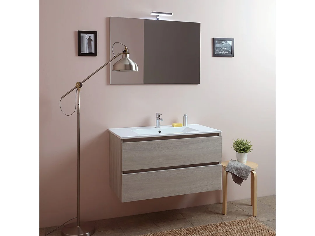 Composition Salle De Bain 90Cm Suspendue Avec Tiroirs Leone Orme | Berlin