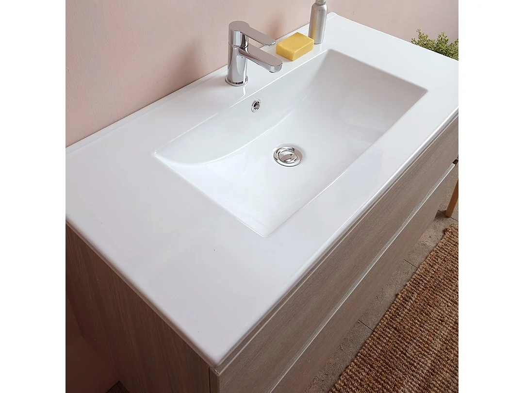 Composition Salle De Bain 90Cm Suspendue Avec Tiroirs Leone Orme | Berlin