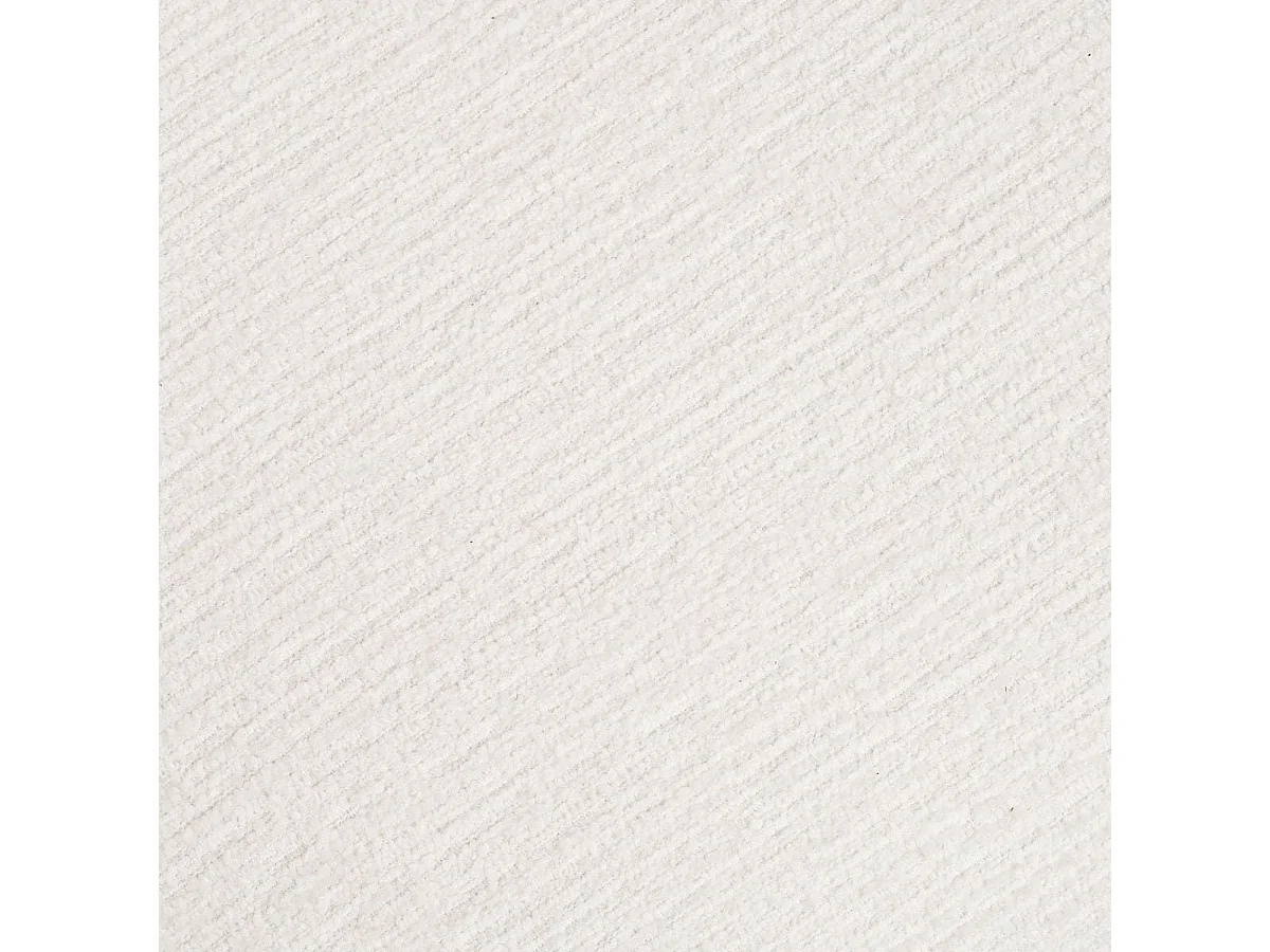 Fauteuil tissu velours texturé blanc pivotant - JOANY