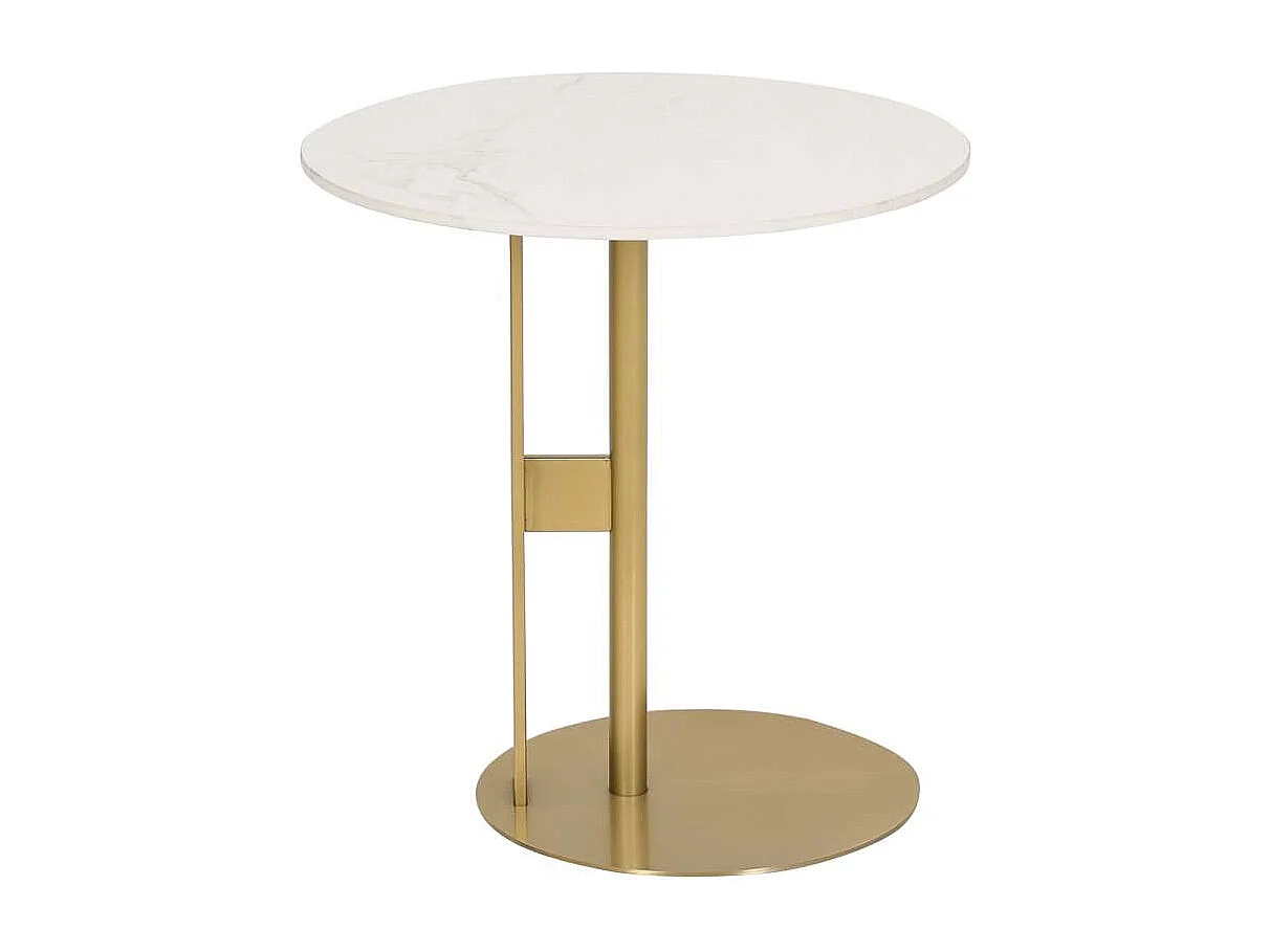 Sofaborde, Modig, 50x50x53 cm 80x80x43 cm, Guld Hvid