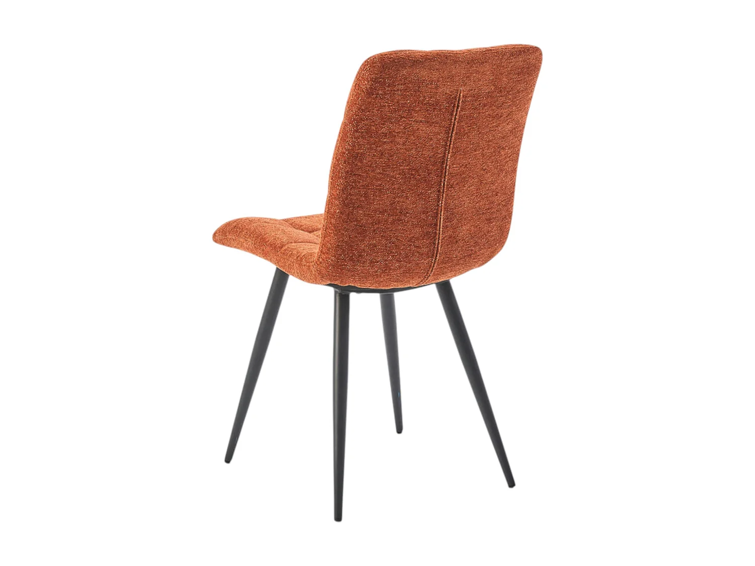 Chaise en tissu terracotta motif damier (lot de 2) LOMBARDIE