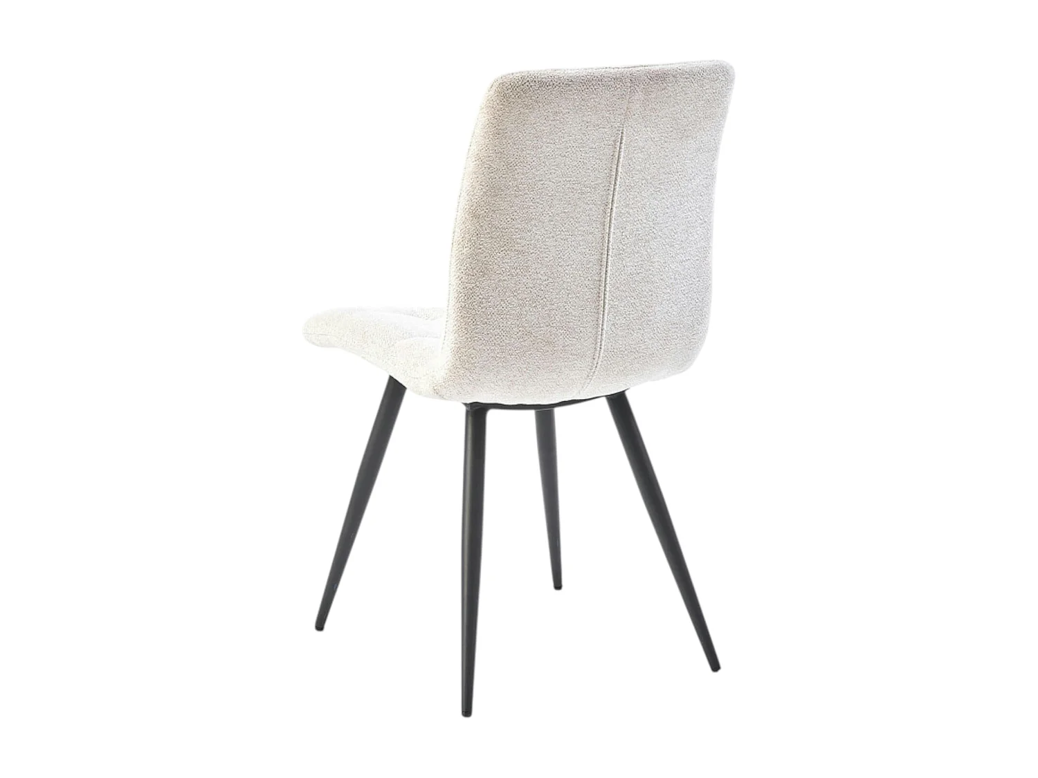 Chaise en tissu écru motif damier (lot de 2) LOMBARDIE