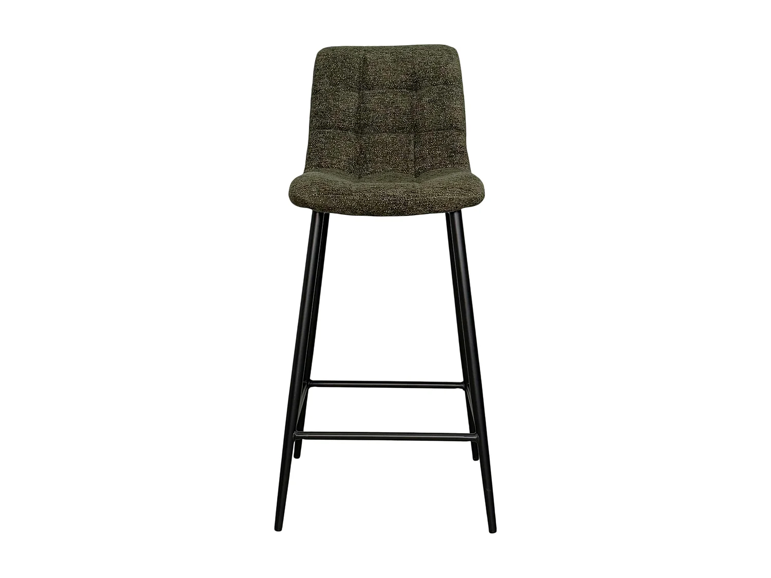Chaise de bar verte motif damier (lot de 2) LOMBARDIE