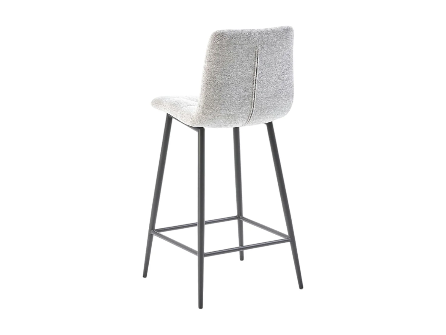 Chaise de bar grise motif damier (lot de 2) LOMBARDIE