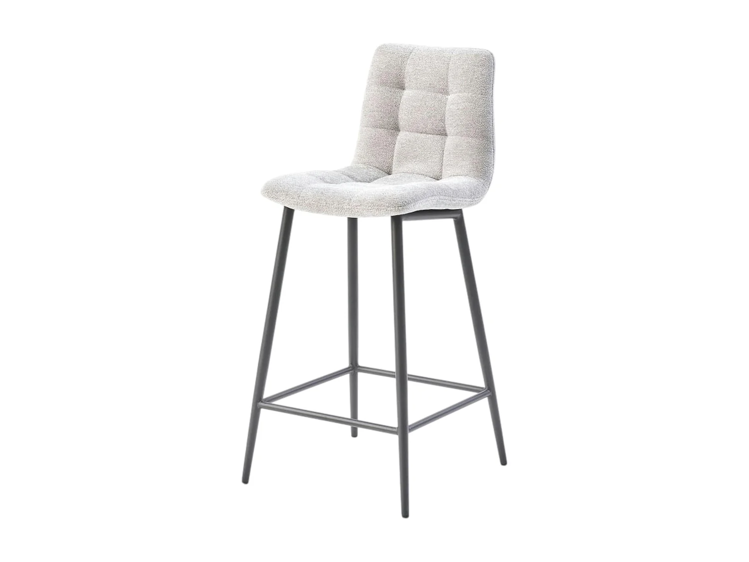 Chaise de bar grise motif damier (lot de 2) LOMBARDIE