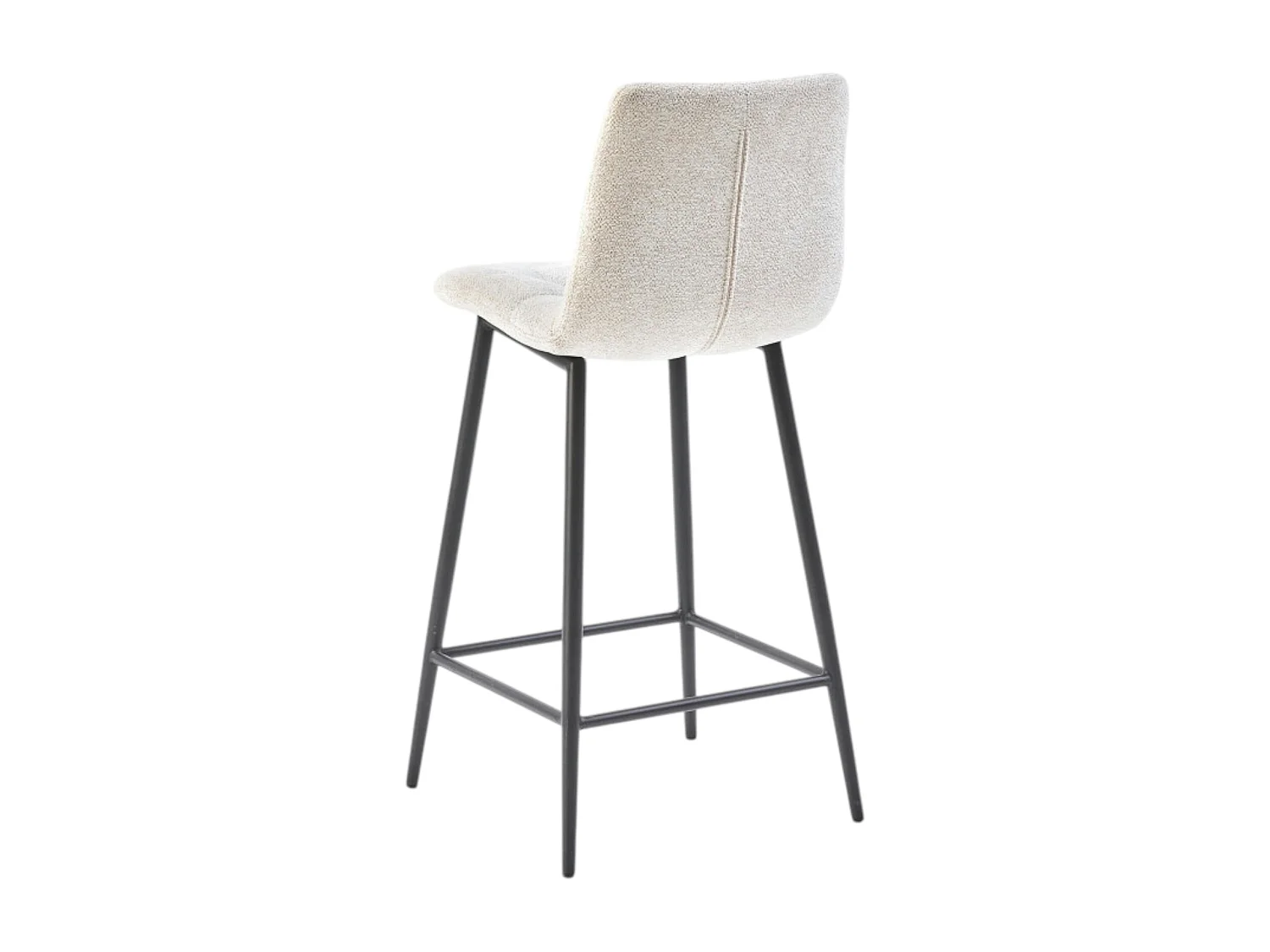 Chaise de bar beige motif damier (lot de 2) LOMBARDIE