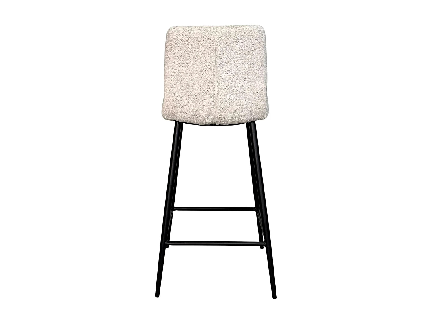 Chaise de bar beige motif damier (lot de 2) LOMBARDIE