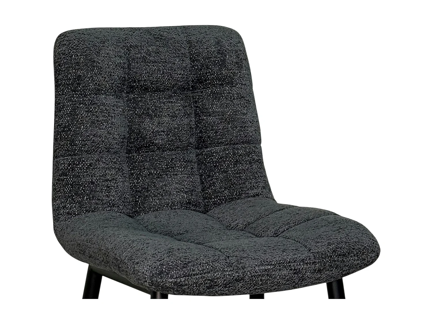 Chaise de bar anthracite motif damier (lot de 2) LOMBARDIE