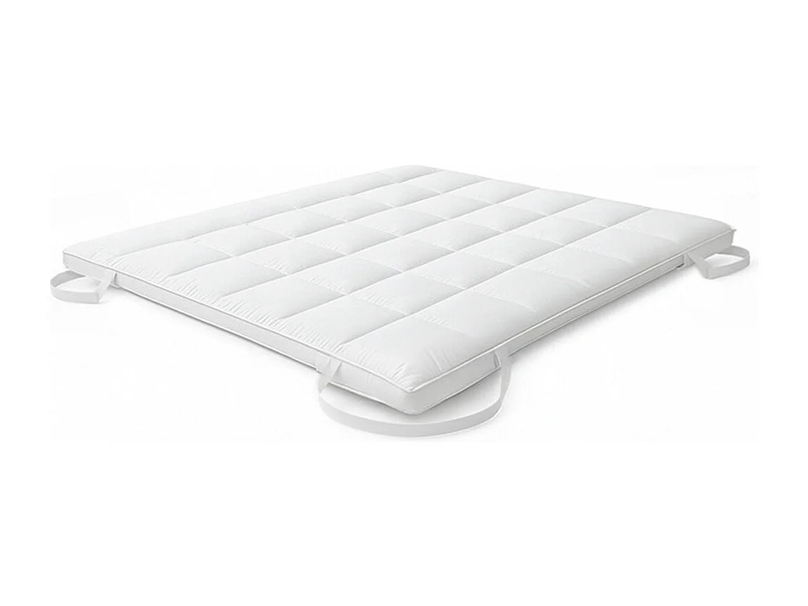 The White Stone Twijfelaar Topper | Gewatteerde Matrasbeschermer met 500 g/m² Vulling | Ademend Microvezelhoes met Hoekelastieken | Matrasbescherming 120x200