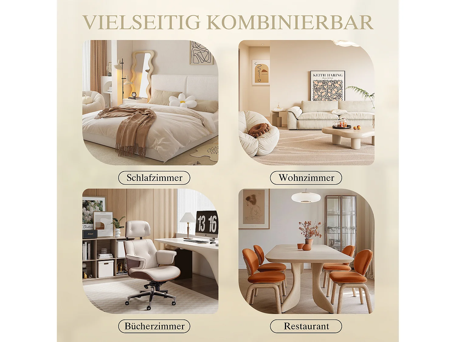 Aparador vintage con estructura de madera - 79,6 x 34,8 x 81,5 cm - con 3 puertas - para salón - madera - natural