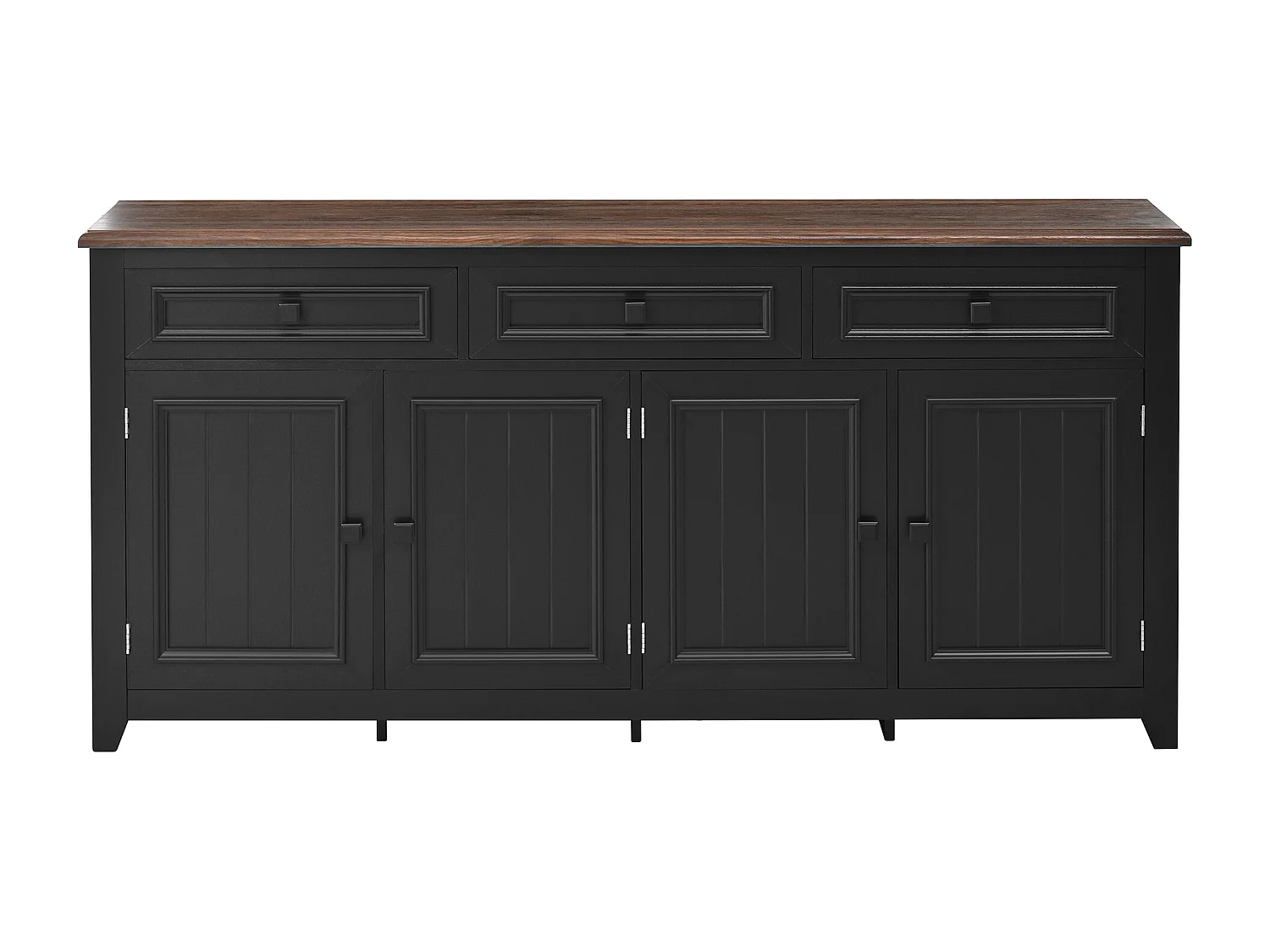 Buffet moderne et simple - 160 x 35 x 76 cm - meuble de rangement pour salon - MDF - noir