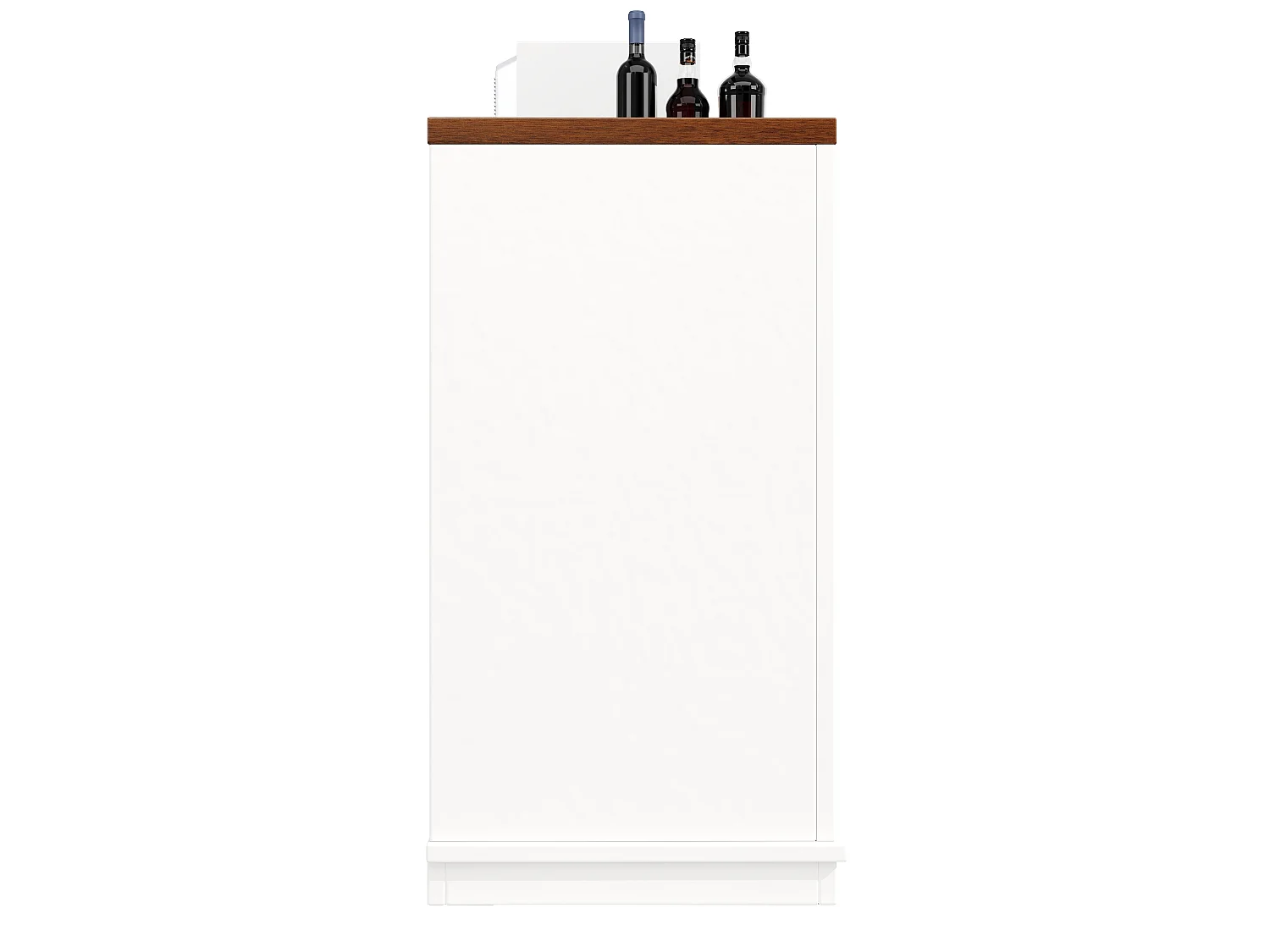 Sideboard im Landhausstil – 160 x 40 x 85 cm – mit 4 Türen – 2 verstellbare Einlegeböden – MDF + Metall – weiß
