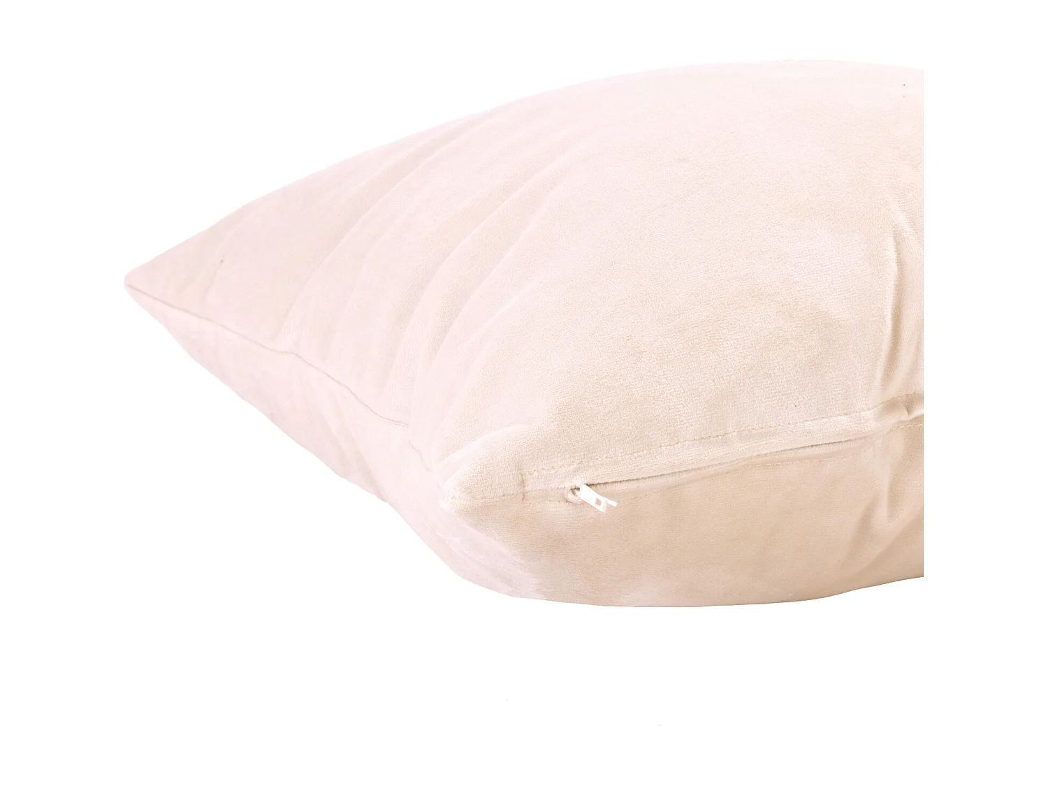 Coussin rectangulaire 45x45cm velours écru Nauru