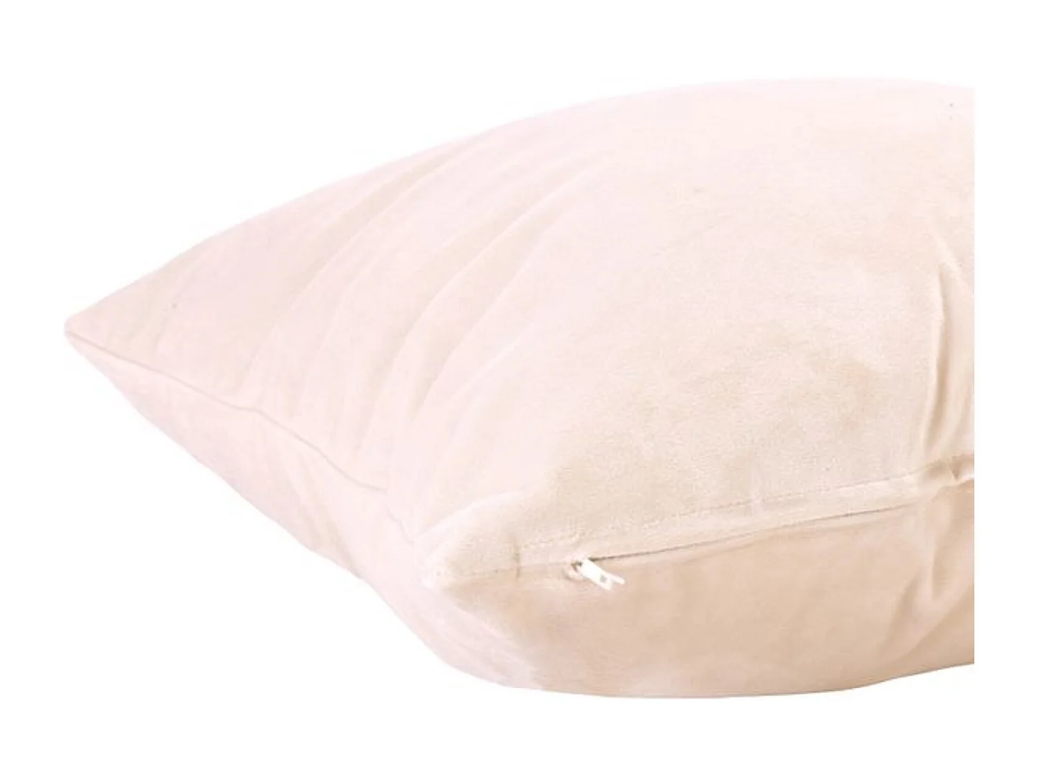 Coussin rectangulaire 45x45cm velours écru Nauru