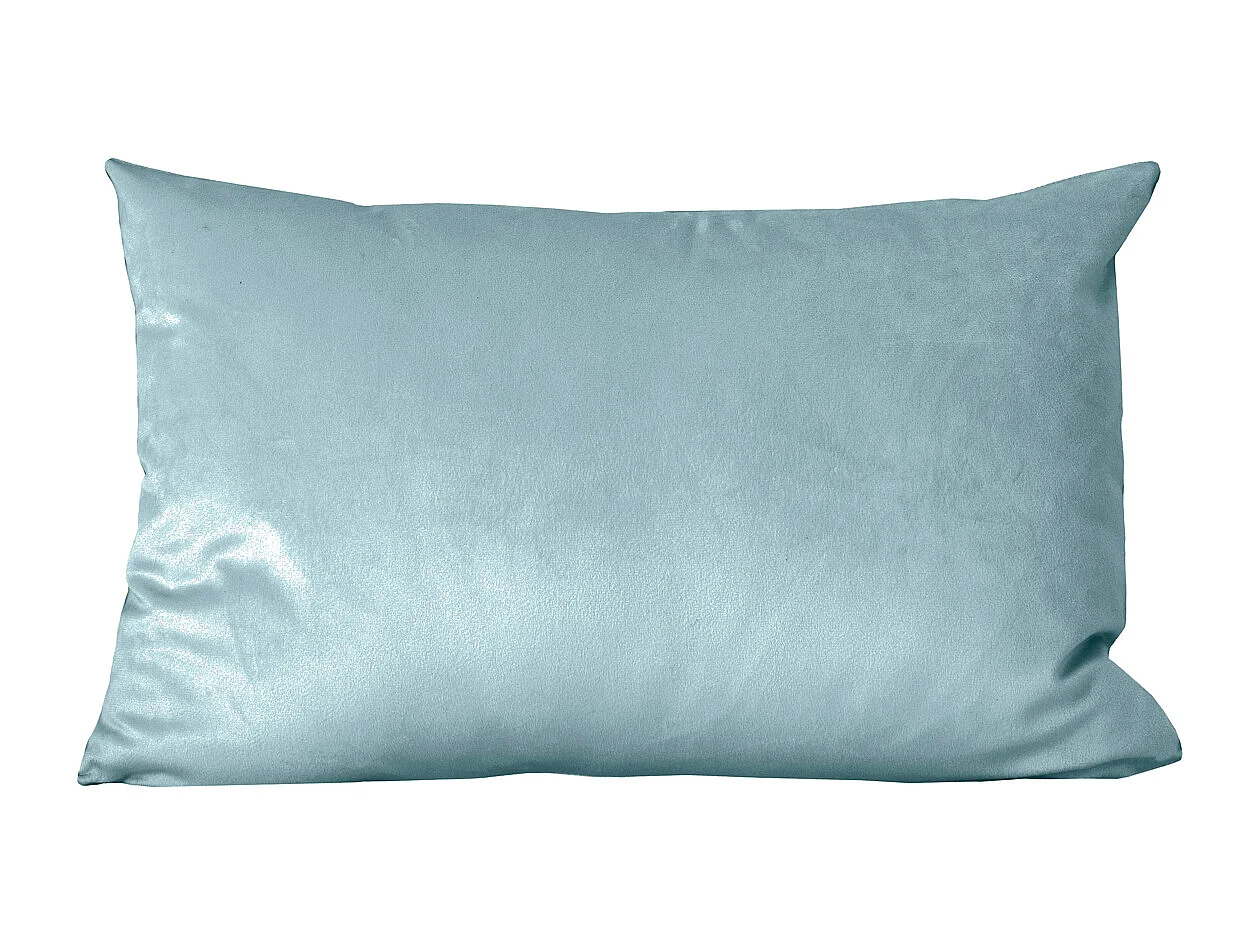 Coussin rectangulaire 30x50cm velours bleu glacier Nauru