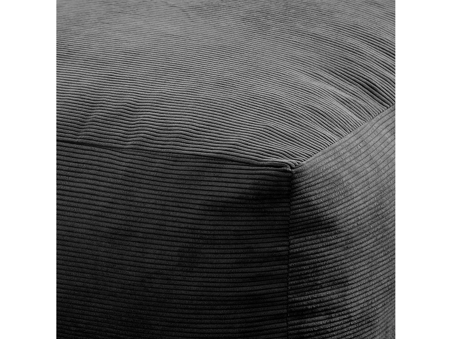 Puff cuadrado de pana gris oscuro 50x50cm DESIERTO - SACASA