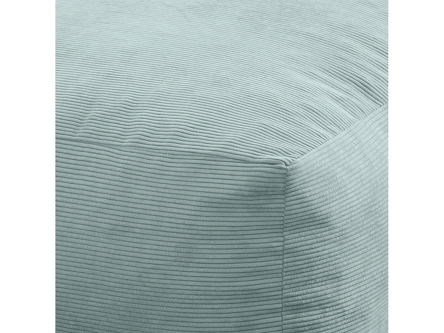 Puf cuadrado 50x50cm pana turquesa Désert - SACASA